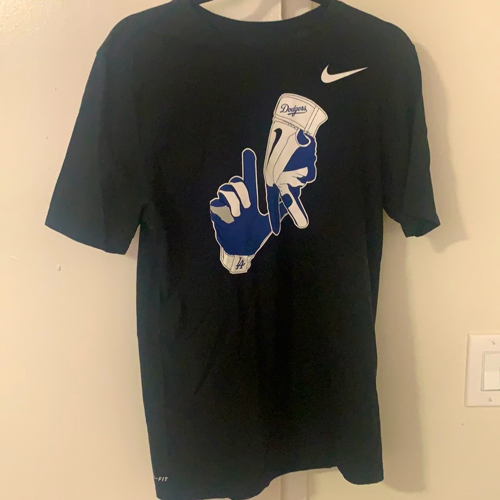 Nike Dodgers LA gloves dri-fit shirt